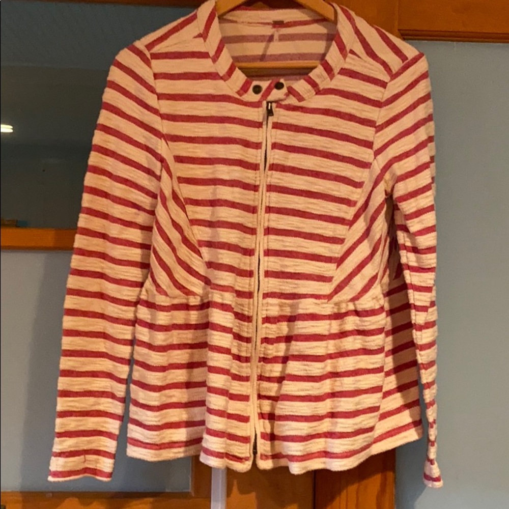 Free People Striped Jacket